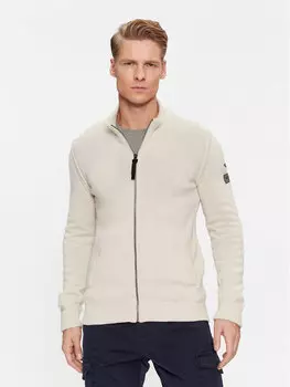 Кардиган стандартного кроя Aeronautica Militare, экрю