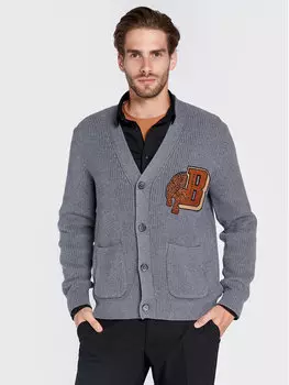 Кардиган стандартного кроя Baldessarini, серый