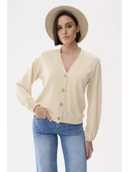 Кардиган стандартного кроя Blue Shadow, бежевый