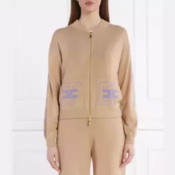 Кардиган стандартного кроя Elisabetta Franchi, бежевый