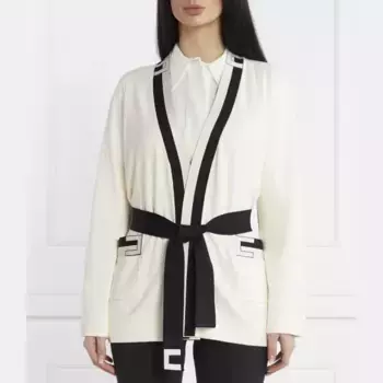 Кардиган стандартного кроя Elisabetta Franchi, бежевый