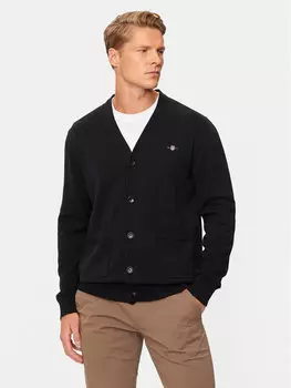 Кардиган стандартного кроя Gant, черный
