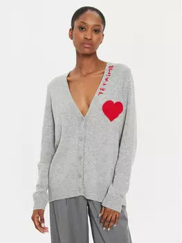 Кардиган стандартного кроя Kontatto, серый