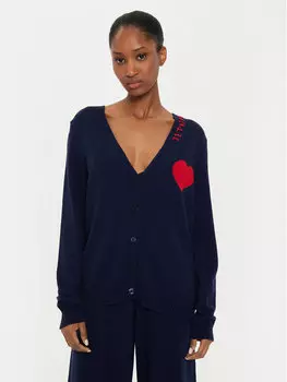 Кардиган стандартного кроя Kontatto, синий