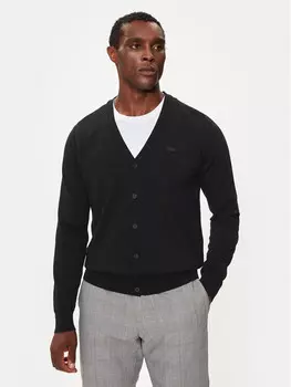 Кардиган стандартного кроя Lacoste, черный