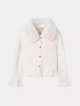 Кардиган стандартного кроя Mayoral, экрю