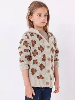 Кардиган стандартного кроя Mayoral, коричневый