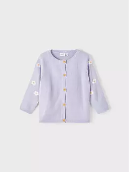 Кардиган стандартного кроя Name It, фиолетовый