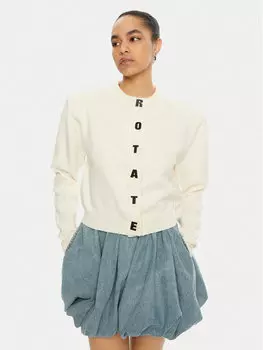 Кардиган стандартного кроя Rotate, экрю