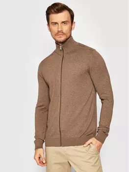 Кардиган стандартного кроя Selected Homme, коричневый