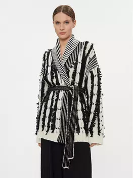 Кардиган стандартного кроя Twinset, экрю