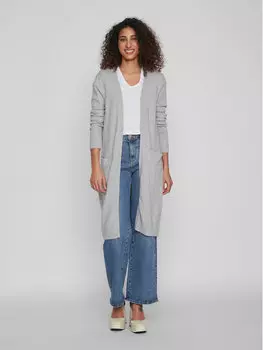 Кардиган стандартного кроя Vila, серый