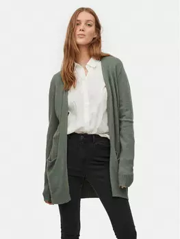 Кардиган стандартного кроя Vila, зеленый