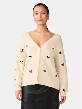 Кардиган стандартного кроя Yas, бежевый