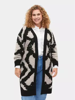 Кардиган стандартного кроя Zizzi, бежевый