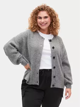 Кардиган стандартного кроя Zizzi, серый