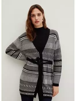 Кардиган STEFANEL, черный/белый