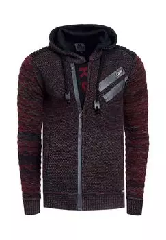 Кардиган стильной крупной вязки RUSTY NEAL, красный