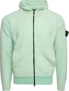 Кардиган Stone Island Hooded Cardigan Knit 'Green', зеленый