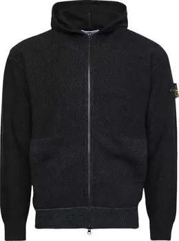 Кардиган Stone Island Hooded Cardigan Knit 'Petrol', синий