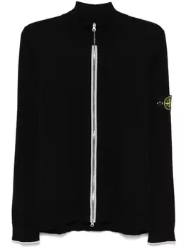 Кардиган Stone Island из органического хлопка, черный