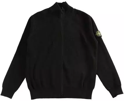 Кардиган Stone Island Zipper Cardigan 'Black', черный