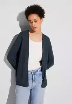 Кардиган STREET ONE, кардиган без застежки, зеленый