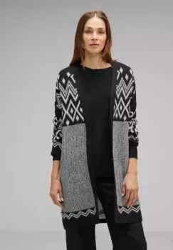 Кардиган STREET ONE со структурированным узором, черный