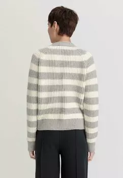 Кардиган STREIFEN RELAXED hessnatur, серый