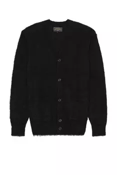 Кардиган стрейч мохер Beams Plus, черный