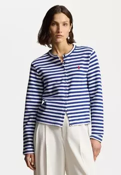 Кардиган STRIPED FRENCH TERRY CARDIGAN Polo Ralph Lauren, синий