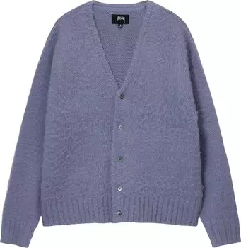 Кардиган Stussy Brushed Cardigan 'Lavender', фиолетовый