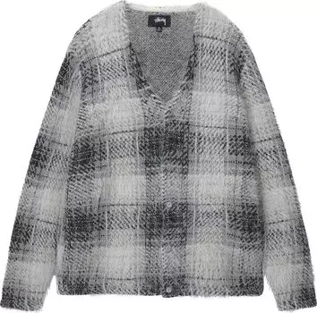 Кардиган Stussy Hairy Plaid Cardigan 'White', разноцветный