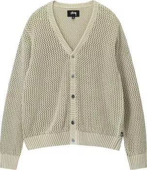 Кардиган Stussy Loose Gauge Cardigan 'Natural', кремовый