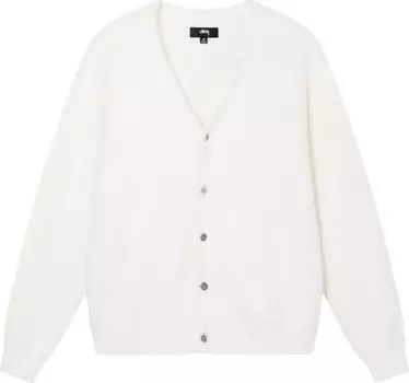 Кардиган Stussy Shaggy Cardigan 'Bone', белый
