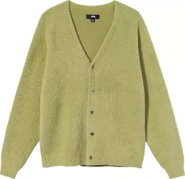 Кардиган Stussy Shaggy Cardigan 'Lime', зеленый