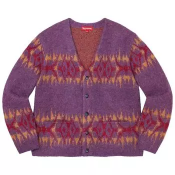 Кардиган Supreme Abstract Stripe Cardigan 'Plum', фиолетовый