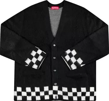 Кардиган Supreme Brushed Checkerboard Cardigan 'Black', черный