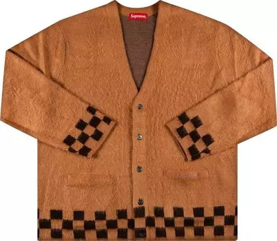 Кардиган Supreme Brushed Checkerboard Cardigan 'Camel', загар
