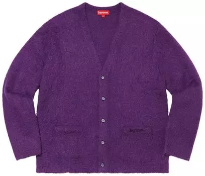 Кардиган Supreme Brushed Mohair Cardigan 'Purple', фиолетовый