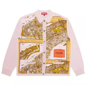 Кардиган Supreme Silk Map, цвет Розовый