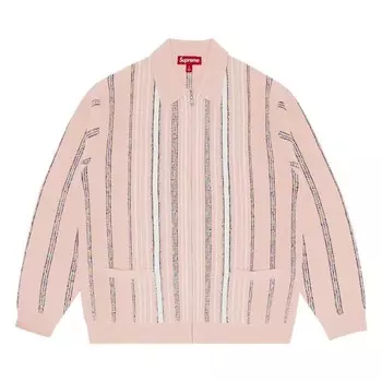 Кардиган Supreme Speckle Stripe Zip Up Cardigan Pink, розовый