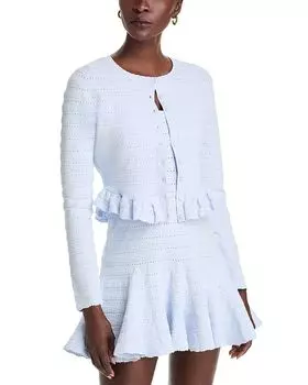 Кардиган-свитер с круглым вырезом Rogan LoveShackFancy, фиолетовый