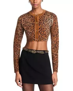 Кардиган-свитер с круглым вырезом Verace Versace, коричневый