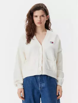Кардиган свободного кроя DW0DW20257 Tommy Jeans, бежевый