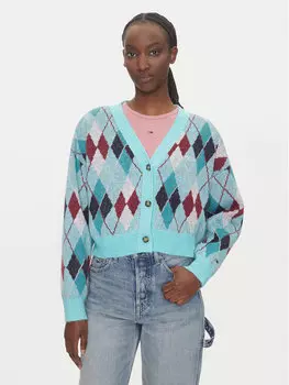 Кардиган свободного кроя DW0DW21180 Tommy Jeans, зеленый