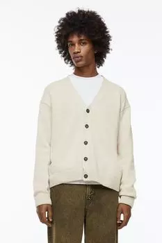 Кардиган свободного кроя H&amp;M, светло-бежевый