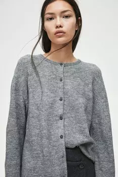 Кардиган свободного кроя H&M, серый