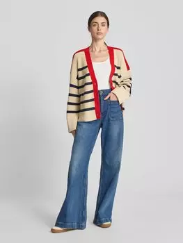 Кардиган свободного кроя из чистого хлопка Tommy Hilfiger, песочный