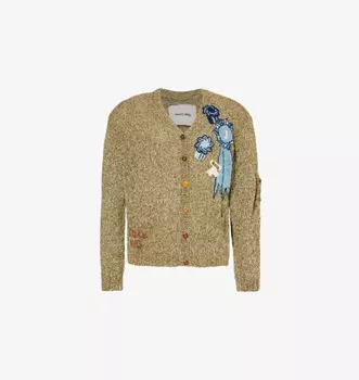 Кардиган свободного кроя из органического хлопка с вышивкой и V-образным вырезом Story Mfg, розовый